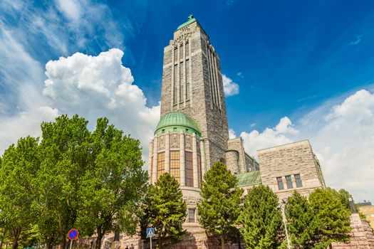 Helsinki - June 2019, Finland: View of the Kallio Church (Kallion kirkko) building