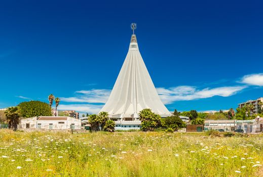 Syracuse - April 2019, Sicily, Italy: The building of The Santuario della Madonna delle Lacrime (Our Lady of Tears)