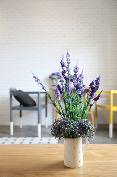 purple flower in jar