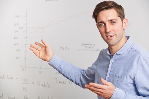 Teacher Standing In Front Of Whiteboard