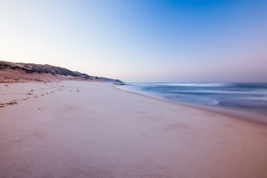 The idyllic Number Sixteen Beach at sunrise in Rye, Victoria, Australia