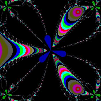 Colour Newton set abstract fractal illustration useful as a background