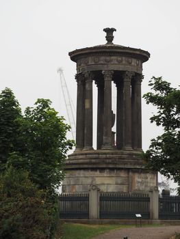 The Dugald Steward monument on Calton Hill in Edinburgh, UK