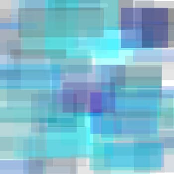 Abstract minimalist grey blue illustration with squares useful as a background