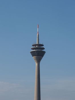 Rheinturm television tower in Duesseldorf, Germany