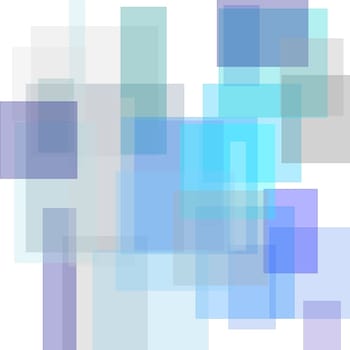 Abstract minimalist grey blue illustration with squares useful as a background