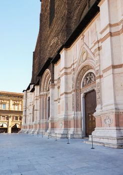 Church of San Petronio in Piazza Maggiore in Bologna, Italy
