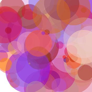 Abstract minimalist red orange brown violet illustration with circles useful as a background