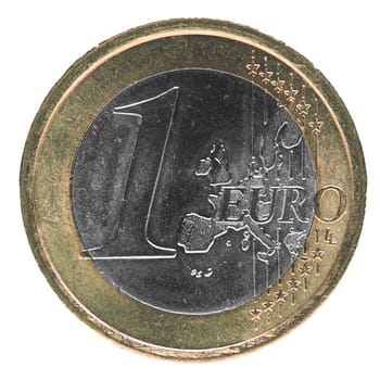 1 euro coin money (EUR), currency of European Union