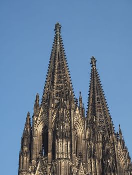 Koelner Dom Hohe Domkirche Sankt Petrus (meaning St Peter Cathedral) gothic church in Koeln, Germany