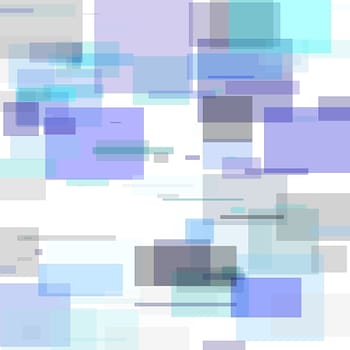 Abstract minimalist grey blue illustration with squares useful as a background