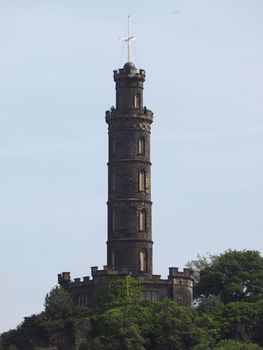 The Nelson monument on Calton Hill in Edinburgh, UK