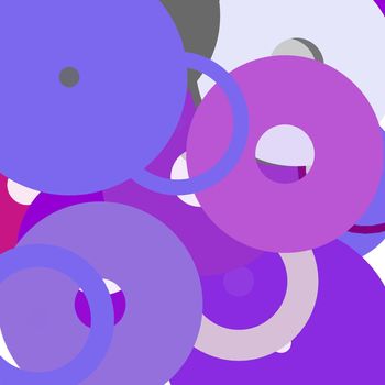 Abstract minimalist grey violet illustration with circles useful as a background