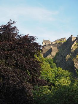 Edinburgh castle on the Castle Rock in Edinburgh, UK