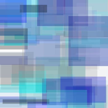 Abstract minimalist grey blue illustration with squares useful as a background