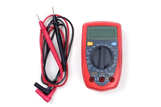 digital multimeter or multitester or Volt-Ohm meter, an electronic measuring instrument that combines several measurement functions in one unit.