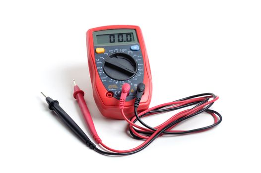 digital multimeter or multitester or Volt-Ohm meter, an electronic measuring instrument that combines several measurement functions in one unit.