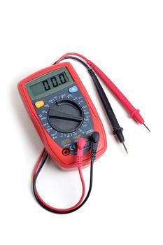 digital multimeter or multitester or Volt-Ohm meter, an electronic measuring instrument that combines several measurement functions in one unit.