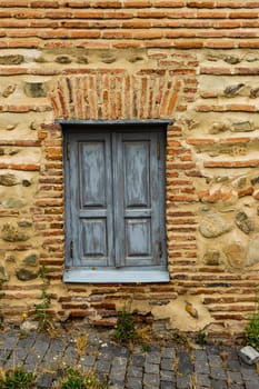 Window and walls in Old Sighnaghi, travel around Georgia