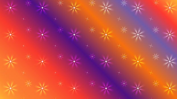 Gradient color abstract light background with glittery colored shiny bokeh stars. Sparkling glittered particles on colored background for placard, banner and greeting cards.