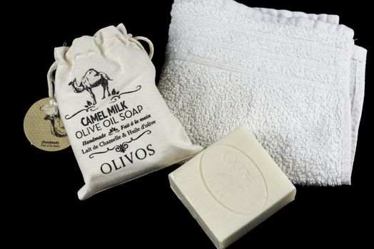 Camel Milk Olive Oil Hard Soap, OLIVOS brand. Hand made type - NO PROPERTY RELEASE