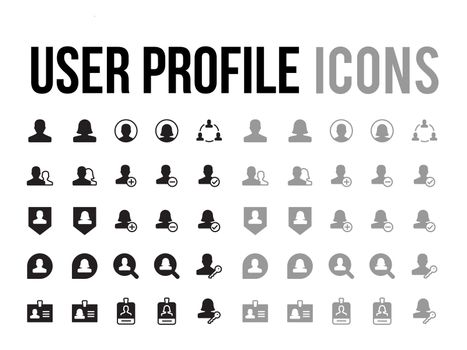 The user profile vector icon for app and mobile website responsive 