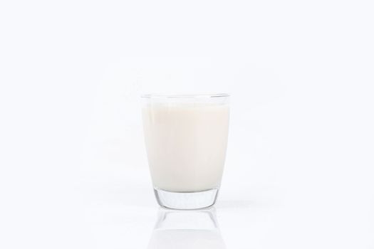 glass of milk isolated on white background, healthy drinking and calcium beverage of cow