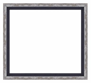 empty wooden photo frame isolated on white