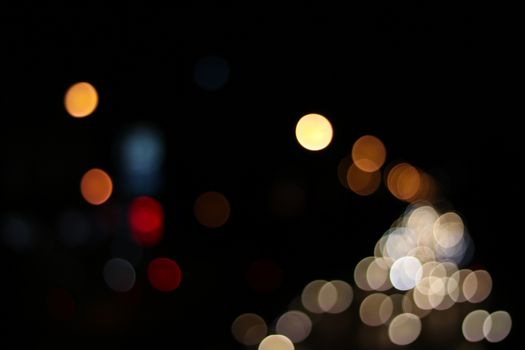 light bokeh on street and abstract background