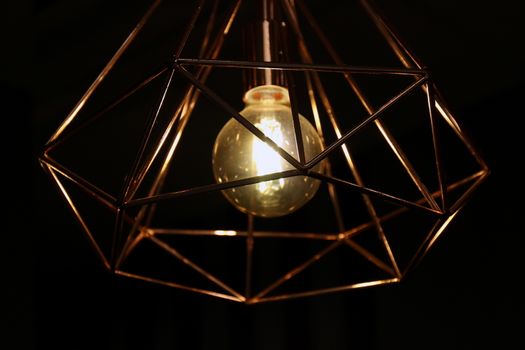 modern lighting hanging, lamp modern on dark background