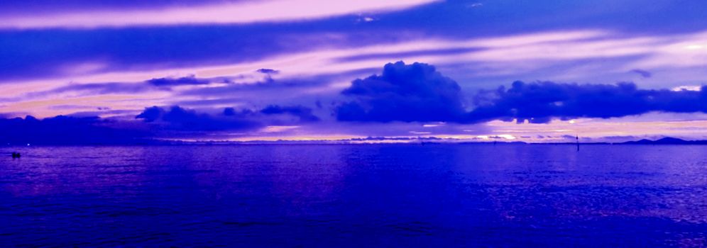 blur twilight sea sunset panorama last light in evening