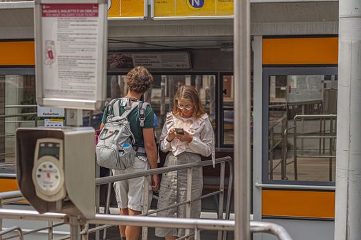 VENICE, ITALY 2 JULY 2020: Public transport venice