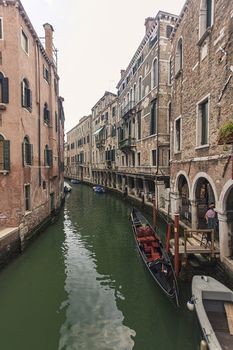 VENICE, ITALY 2 JULY 2020: Little river in Venice