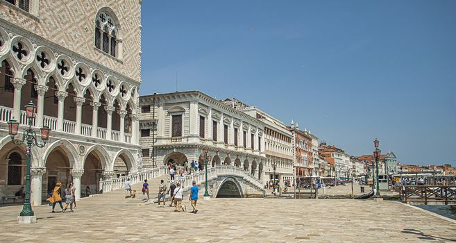 VENICE, ITALY 2 JULY 2020: Sospiri bridge in Venice