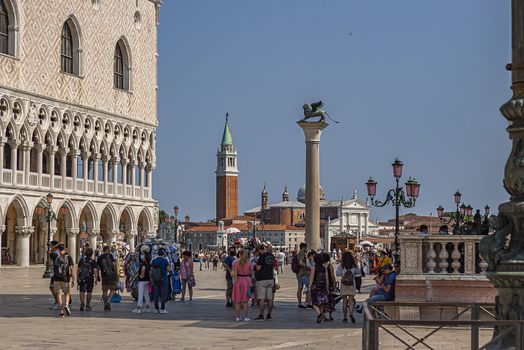 VENICE, ITALY 2 JULY 2020: Saint mark square in Venice