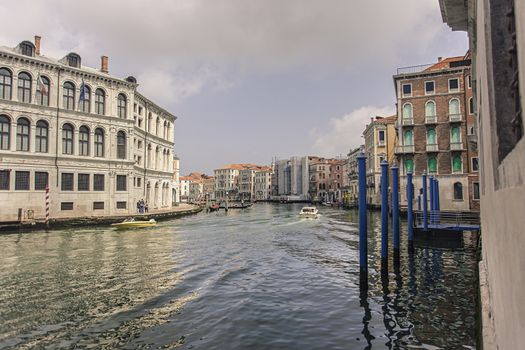 VENICE, ITALY 2 JULY 2020: Canal Grande Landscape in Venice