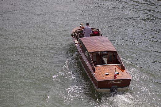 VENICE, ITALY 2 JULY 2020: Boat in Venice