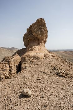Rock formation in the mountain near Wadi Dayqah Dam, Sultanate of Oman