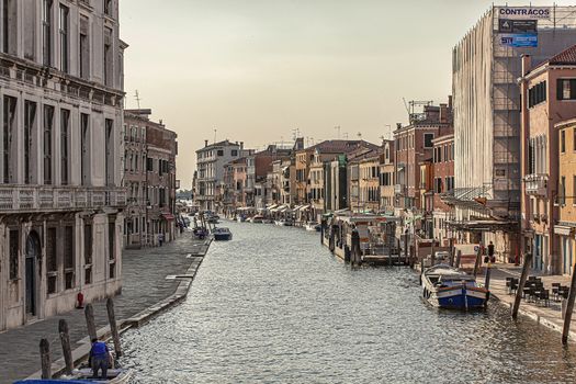 VENICE, ITALY 2 JULY 2020: Canal Grande Landscape in Venice