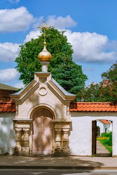 Entrance to The Holy Spirit Mens Monastery, Jekabpils, Latvia