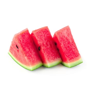 Sliced of watermelon isolated on a white background.