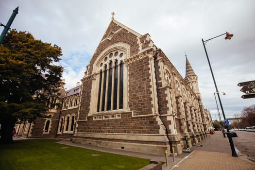 Christchurch, New Zealand - September 16 2019: The iconic and historic Great Hall at The Arts Centre in Christchurch, New Zealand