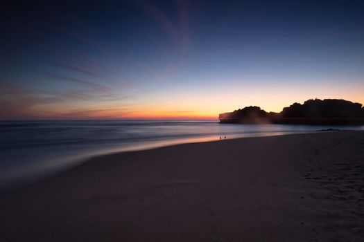 The famous London Bridge at sunset in Portsea, Victoria, Australia