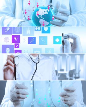 Collage of Various modern medical concept