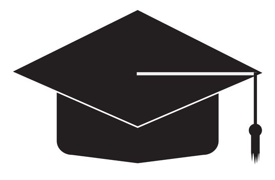 graduation icon on white background. flst style. graduation sign for your web site design, logo, app, UI.