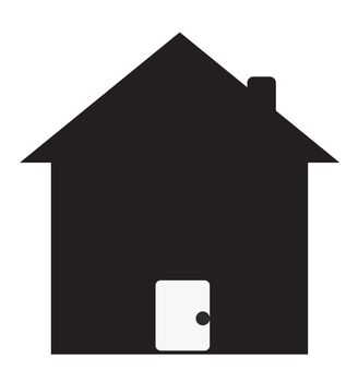 home icon on white background. flat style. house icon for your web site design, logo, app, UI. black home symbol.