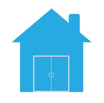 blue Home Icon, Home Icon Isolated on White Background. flat style. house icon for your web site design, logo, app, UI. 