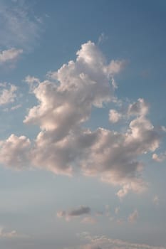 Evening beautiful sky with clouds