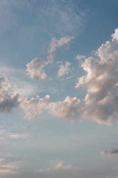 Evening beautiful sky with clouds