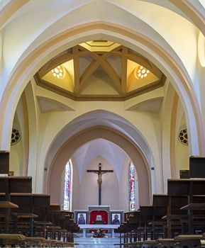 Malaga, Spain - May 24, 2018. Interior view of the San Patricio church from Malaga city, Spain